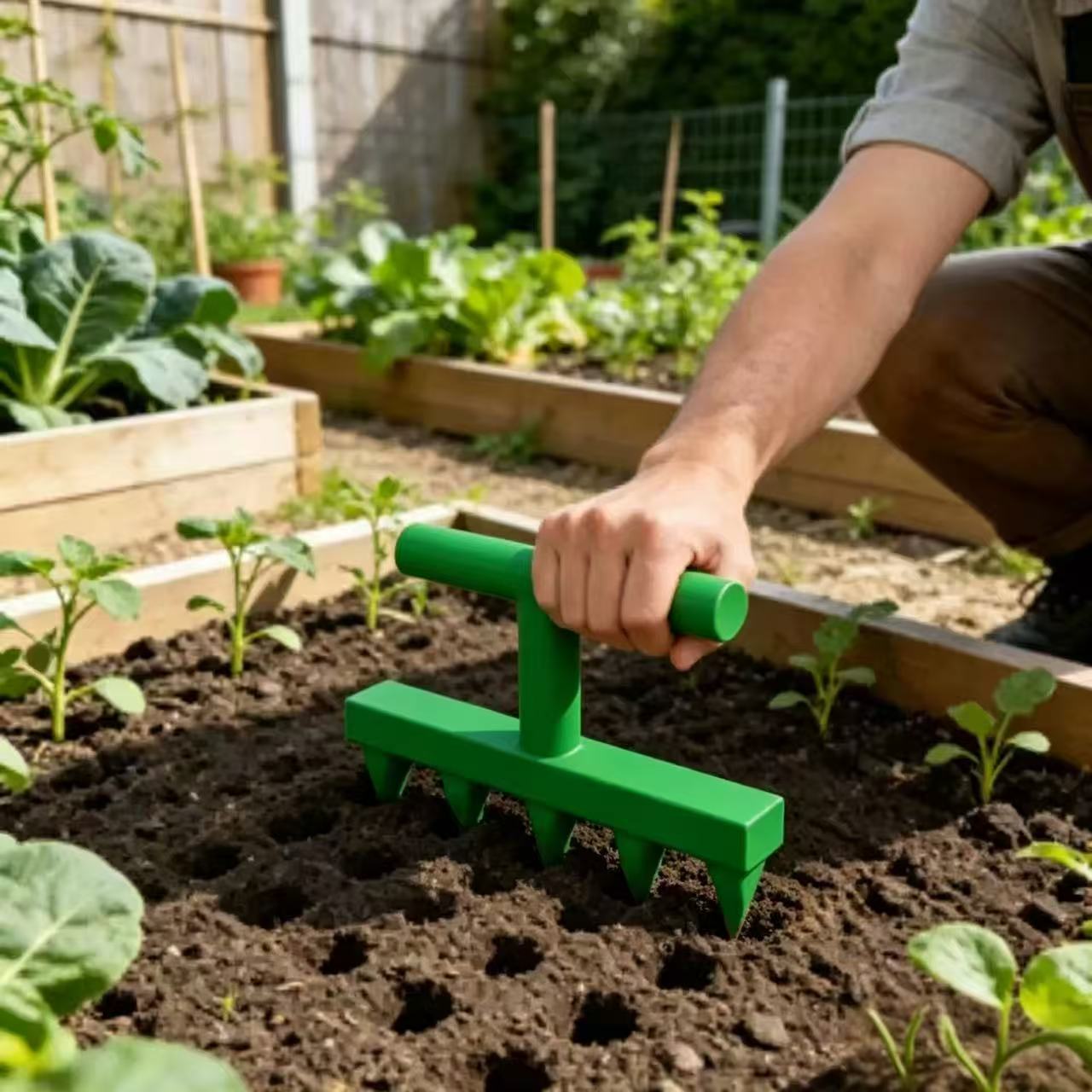 Fertilizer Dispenser - Horticultural perforation seeder for household vegetables