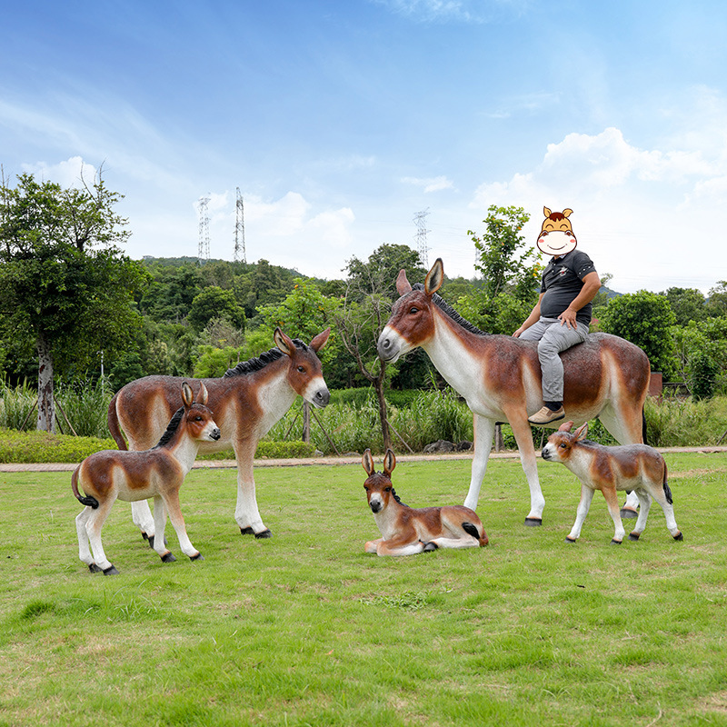 FRP simulation donkey sculptur - Gardening Tools Sketch review and price