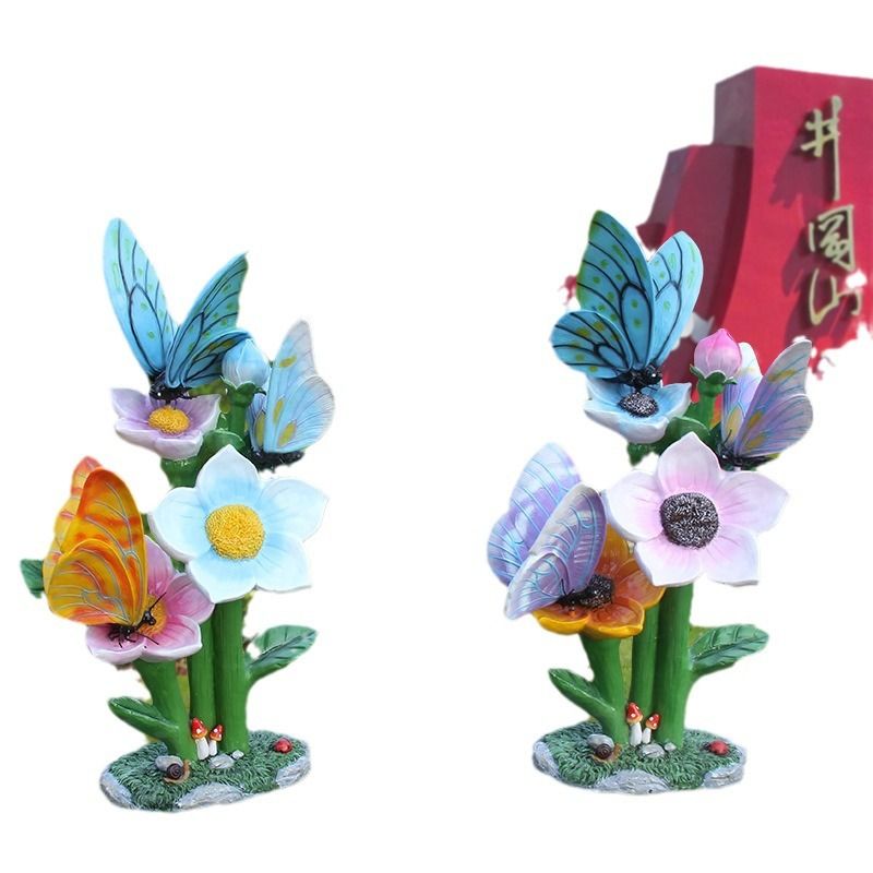 Outdoor butterfly flower sculp - Gardening Tools Sketch review and price