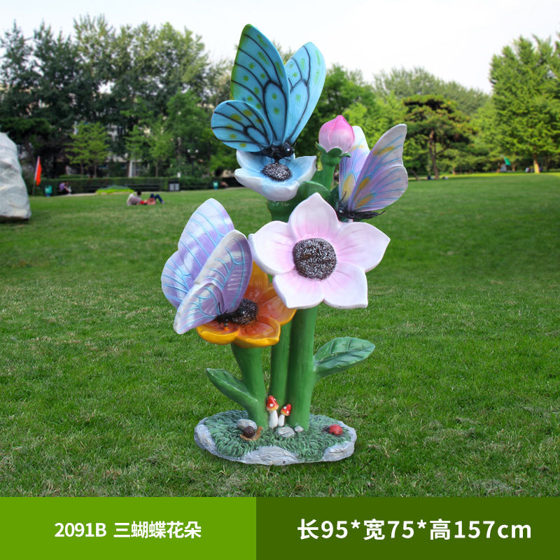Outdoor butterfly flower sculp - Gardening Tools Sketch review and price