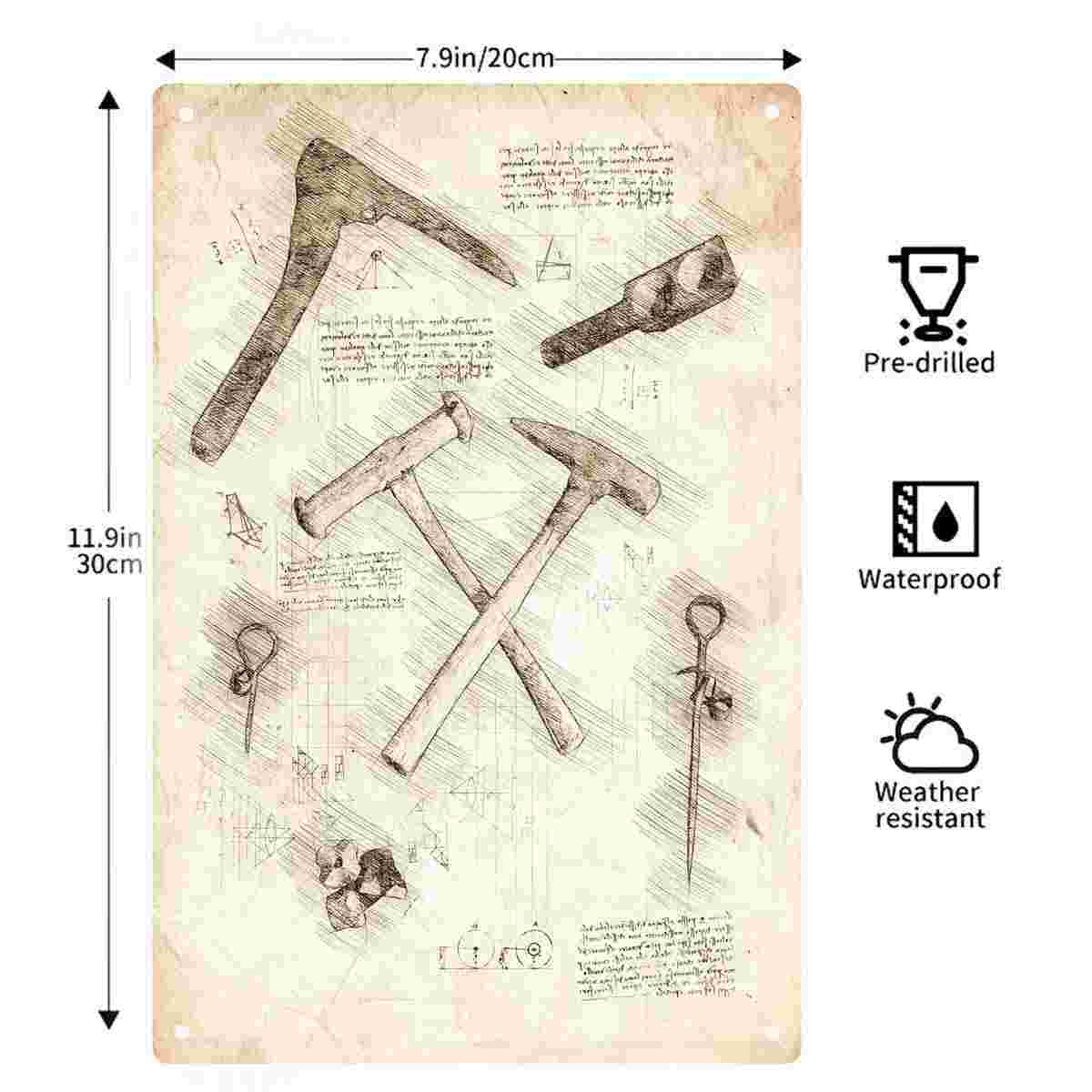 2D FLAT 1pc Vintage Hammer Too - Gardening Tools Sketch review and price
